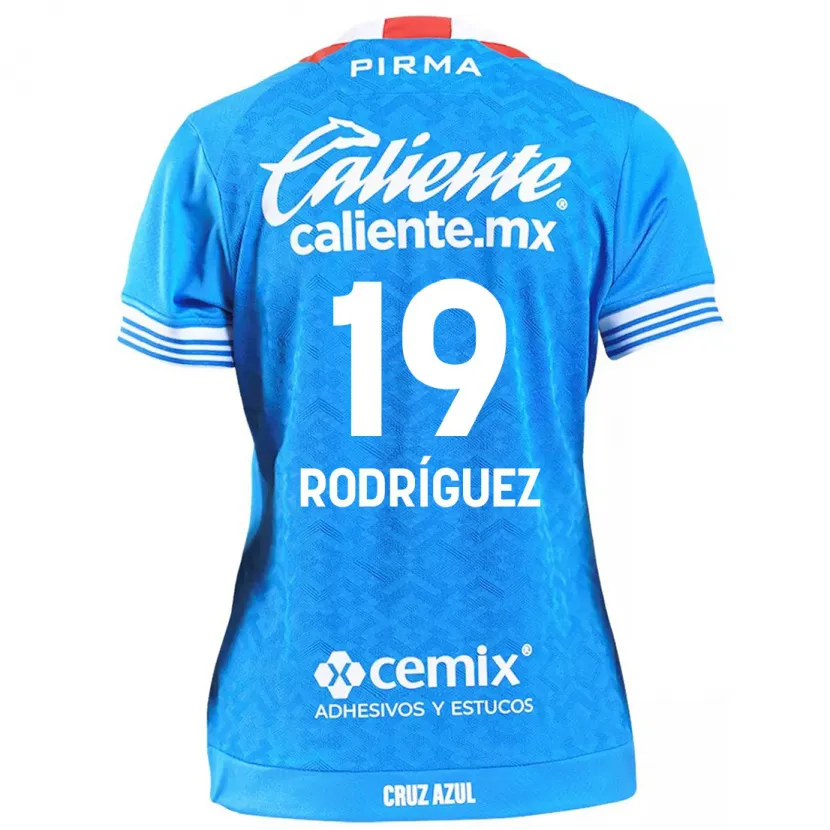 Danxen Kobiety Carlos Rodríguez #19 Niebieskie Niebo Domowa Koszulka 2024/25 Koszulki Klubowe