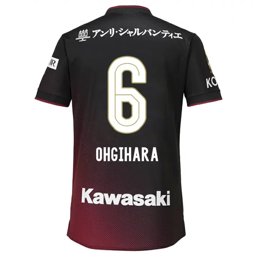 Danxen Kobiety Takahiro Ogihara #6 Czarny Czerwony Domowa Koszulka 2024/25 Koszulki Klubowe