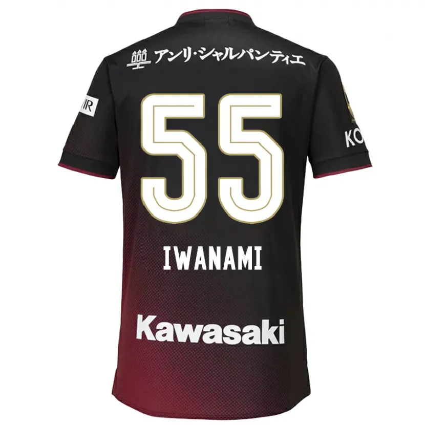 Danxen Kobiety Takuya Iwanami #55 Czarny Czerwony Domowa Koszulka 2024/25 Koszulki Klubowe