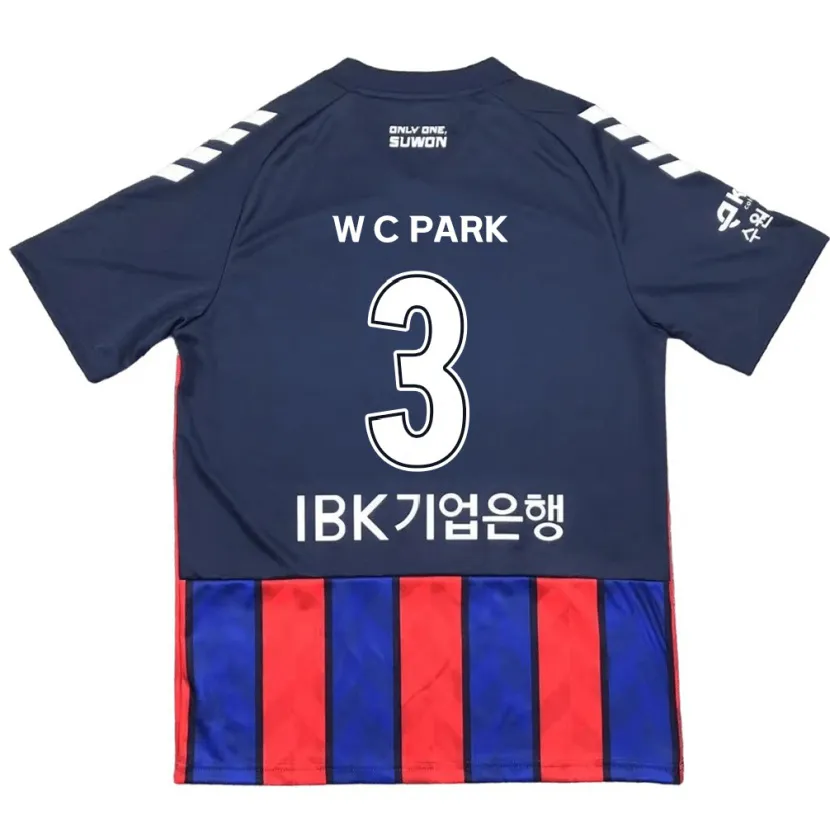 Danxen Kobiety Cheol-Woo Park #3 Niebieski Czerwony Domowa Koszulka 2024/25 Koszulki Klubowe