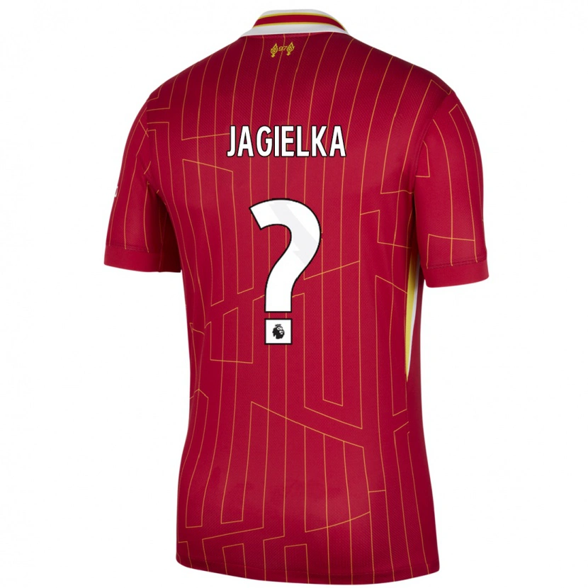 Danxen Dzieci Zac Jagielka #0 Czerwony Żółty Biały Domowa Koszulka 2024/25 Koszulki Klubowe