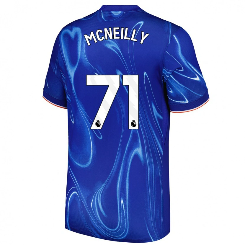 Danxen Dzieci Donnell Mcneilly #71 Niebieski Biały Domowa Koszulka 2024/25 Koszulki Klubowe