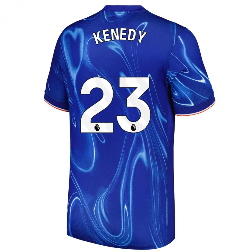 Danxen Dzieci Robert Kenedy #23 Niebieski Biały Domowa Koszulka 2024/25 Koszulki Klubowe