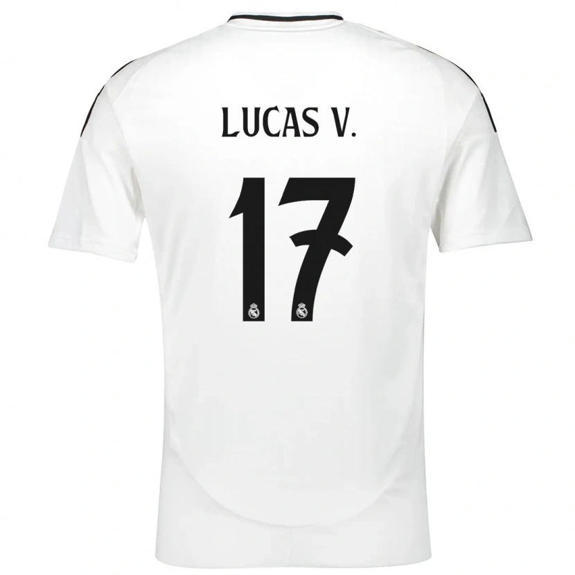 Danxen Dzieci Lucas Vázquez #17 Biały Domowa Koszulka 2024/25 Koszulki Klubowe