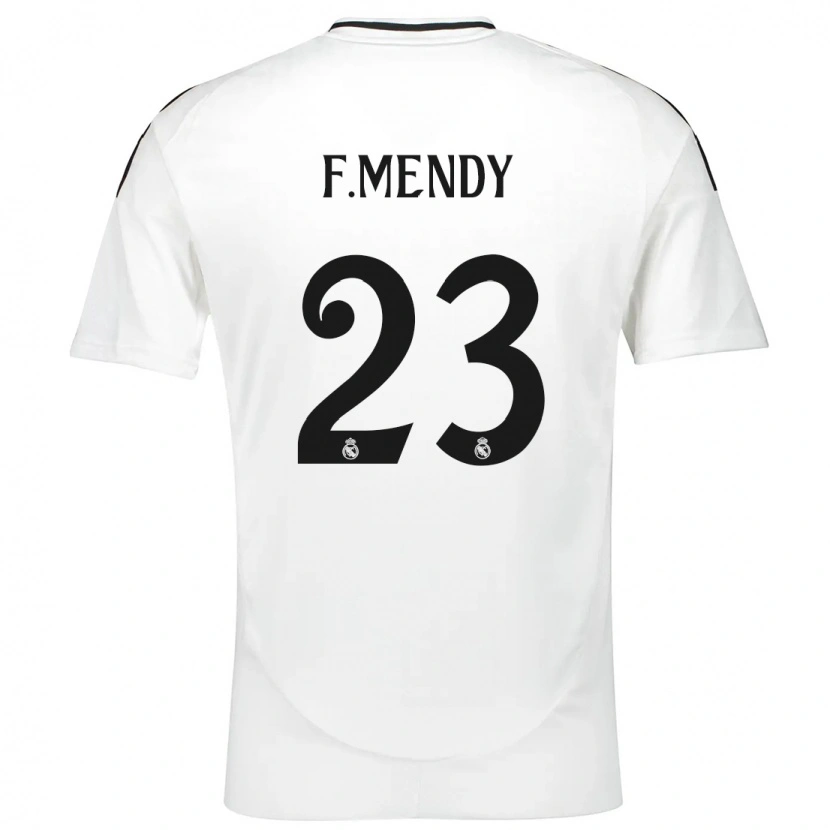 Danxen Dzieci Ferland Mendy #23 Biały Domowa Koszulka 2024/25 Koszulki Klubowe