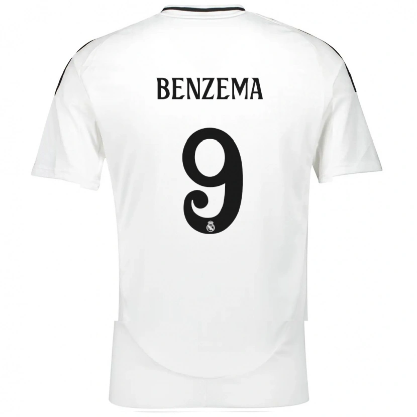 Danxen Dzieci Karim Benzema #9 Biały Domowa Koszulka 2024/25 Koszulki Klubowe