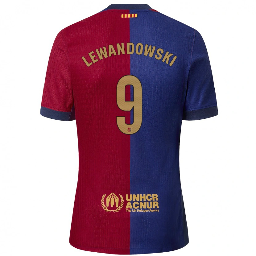 Danxen Dzieci Robert Lewandowski #9 Niebieski Czerwony Domowa Koszulka 2024/25 Koszulki Klubowe