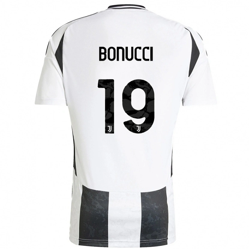 Danxen Dzieci Leonardo Bonucci #19 Biały Czarny Domowa Koszulka 2024/25 Koszulki Klubowe