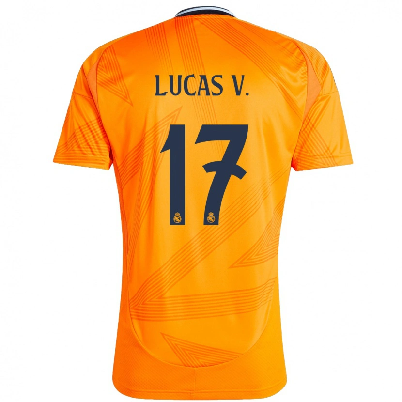 Danxen Dzieci Lucas Vázquez #17 Pomarańczowy Wyjazdowa Koszulka 2024/25 Koszulki Klubowe