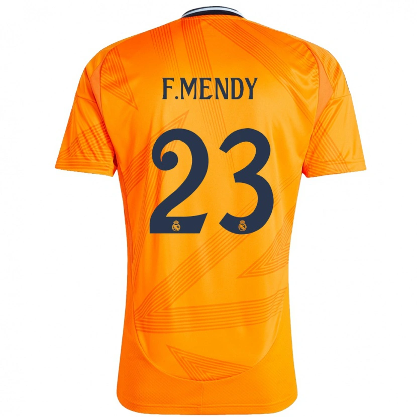 Danxen Dzieci Ferland Mendy #23 Pomarańczowy Wyjazdowa Koszulka 2024/25 Koszulki Klubowe