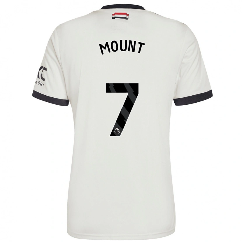 Danxen Dzieci Mason Mount #7 Ecru Trzeci Komplet Koszulka 2024/25 Koszulki Klubowe