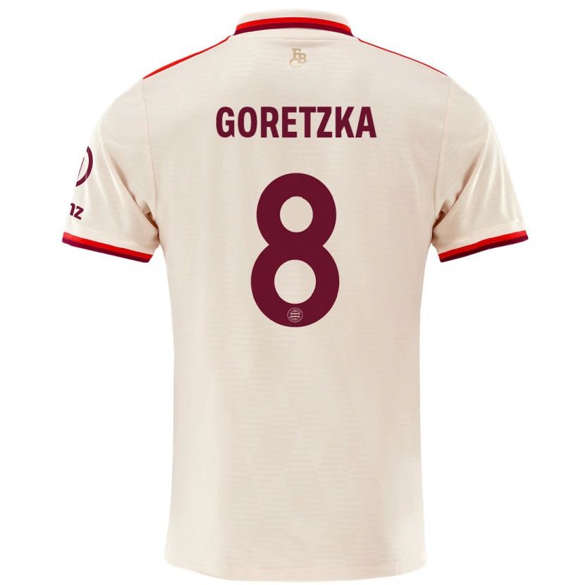 Danxen Dzieci Leon Goretzka #8 Lniany Trzeci Komplet Koszulka 2024/25 Koszulki Klubowe