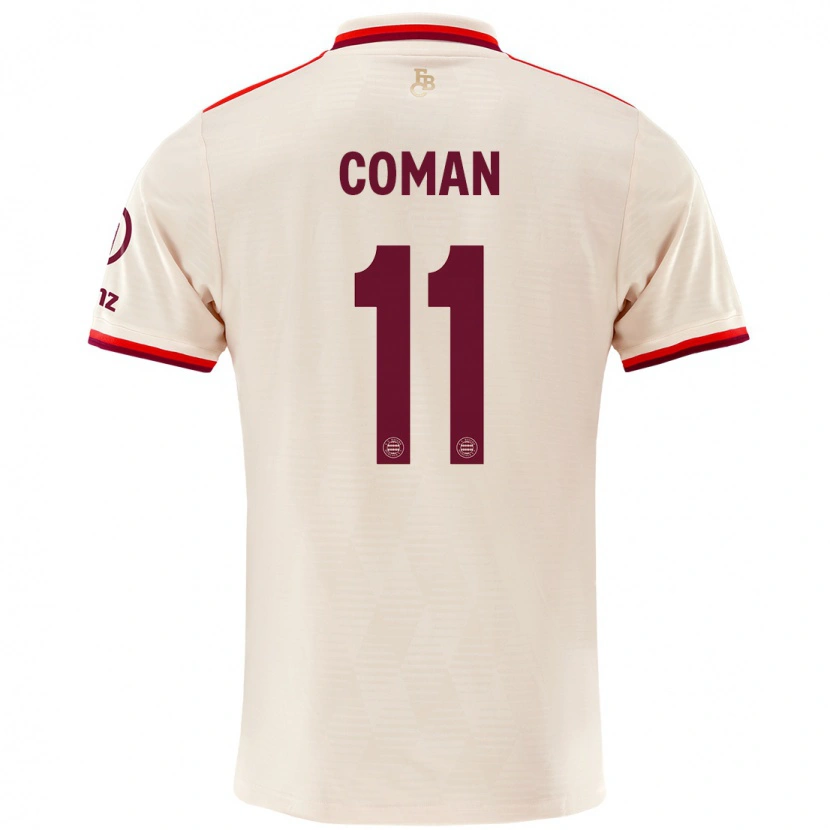 Danxen Dzieci Kingsley Coman #11 Lniany Trzeci Komplet Koszulka 2024/25 Koszulki Klubowe