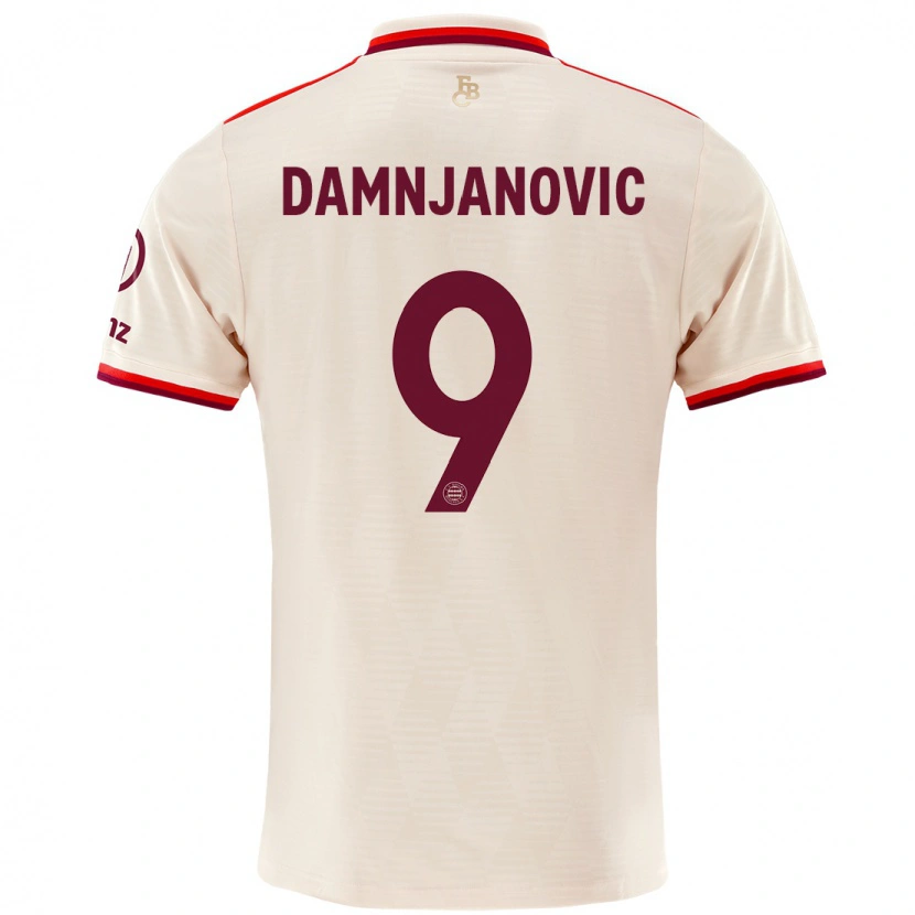 Danxen Dzieci Jovana Damnjanović #9 Lniany Trzeci Komplet Koszulka 2024/25 Koszulki Klubowe