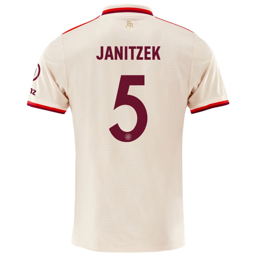 Danxen Dzieci Justin Janitzek #5 Lniany Trzeci Komplet Koszulka 2024/25 Koszulki Klubowe