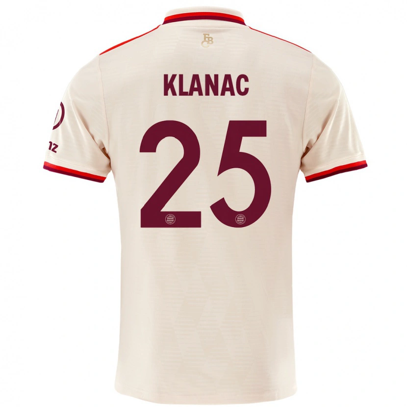 Danxen Dzieci Luka Klanac #25 Lniany Trzeci Komplet Koszulka 2024/25 Koszulki Klubowe