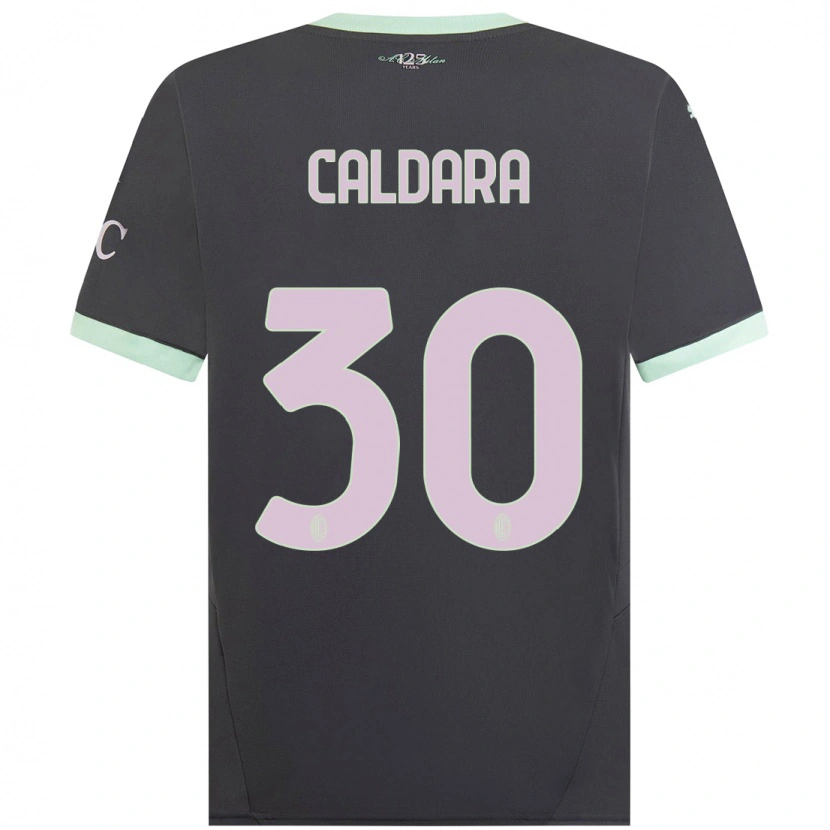 Danxen Dzieci Mattia Caldara #30 Szary Trzeci Komplet Koszulka 2024/25 Koszulki Klubowe