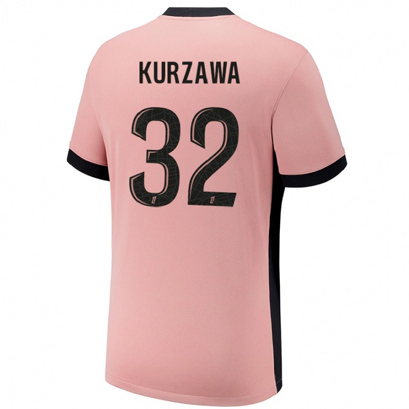 Danxen Dzieci Layvin Kurzawa #32 Rdzawy Róż Trzeci Komplet Koszulka 2024/25 Koszulki Klubowe