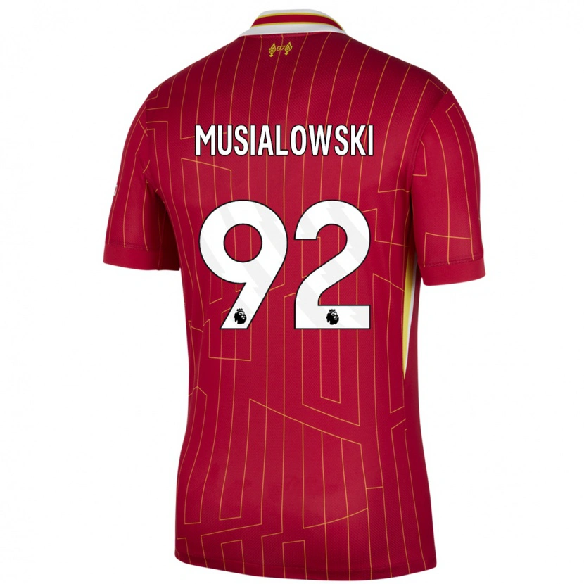 Danxen Męski Mateusz Musialowski #92 Czerwony Żółty Biały Domowa Koszulka 2024/25 Koszulki Klubowe