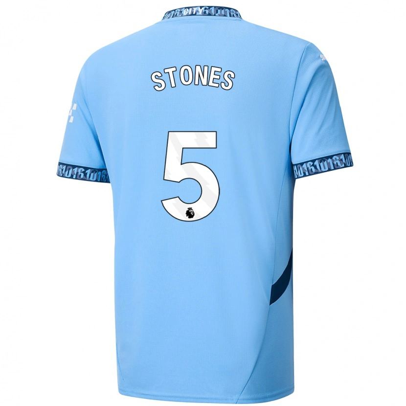 Danxen Męski John Stones #5 Granatowy Domowa Koszulka 2024/25 Koszulki Klubowe