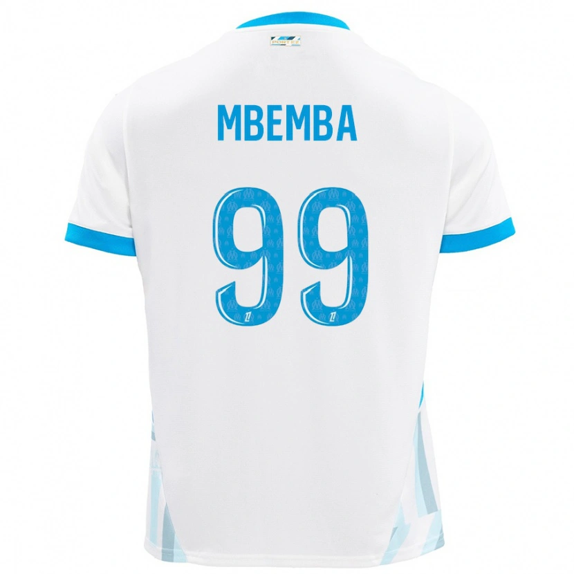 Danxen Męski Chancel Mbemba #99 Biały Błękitny Domowa Koszulka 2024/25 Koszulki Klubowe