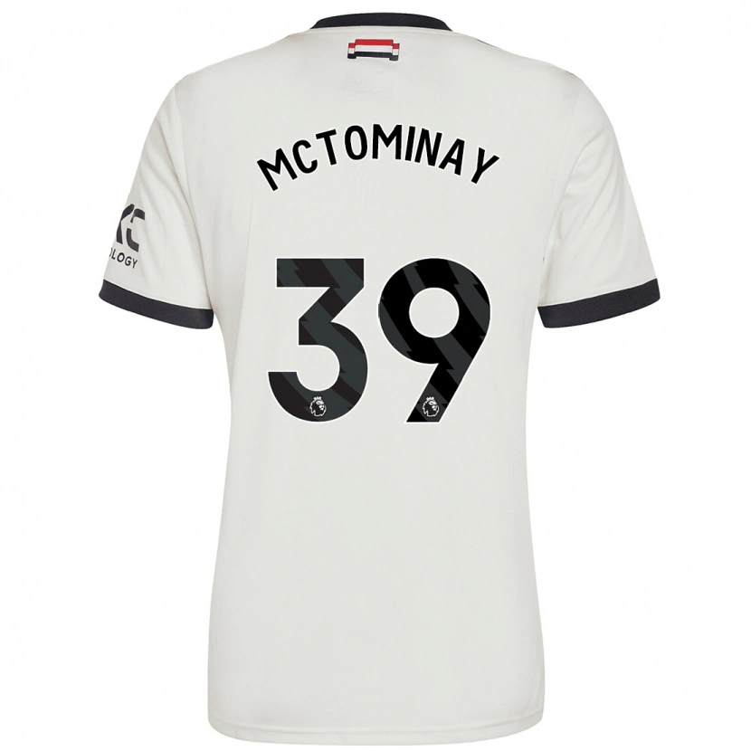 Danxen Męski Scott Mctominay #39 Ecru Trzeci Komplet Koszulka 2024/25 Koszulki Klubowe