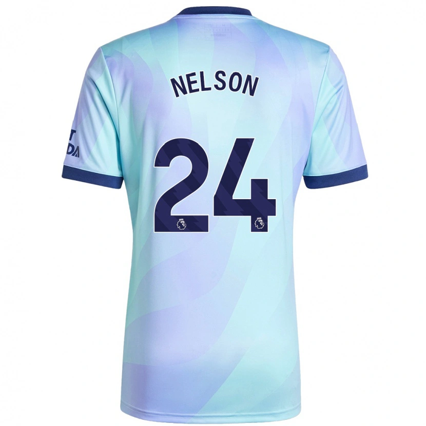 Danxen Męski Reiss Nelson #24 Aqua Trzeci Komplet Koszulka 2024/25 Koszulki Klubowe