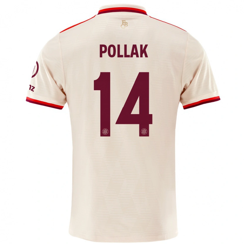 Danxen Męski Florian Pollak #14 Lniany Trzeci Komplet Koszulka 2024/25 Koszulki Klubowe