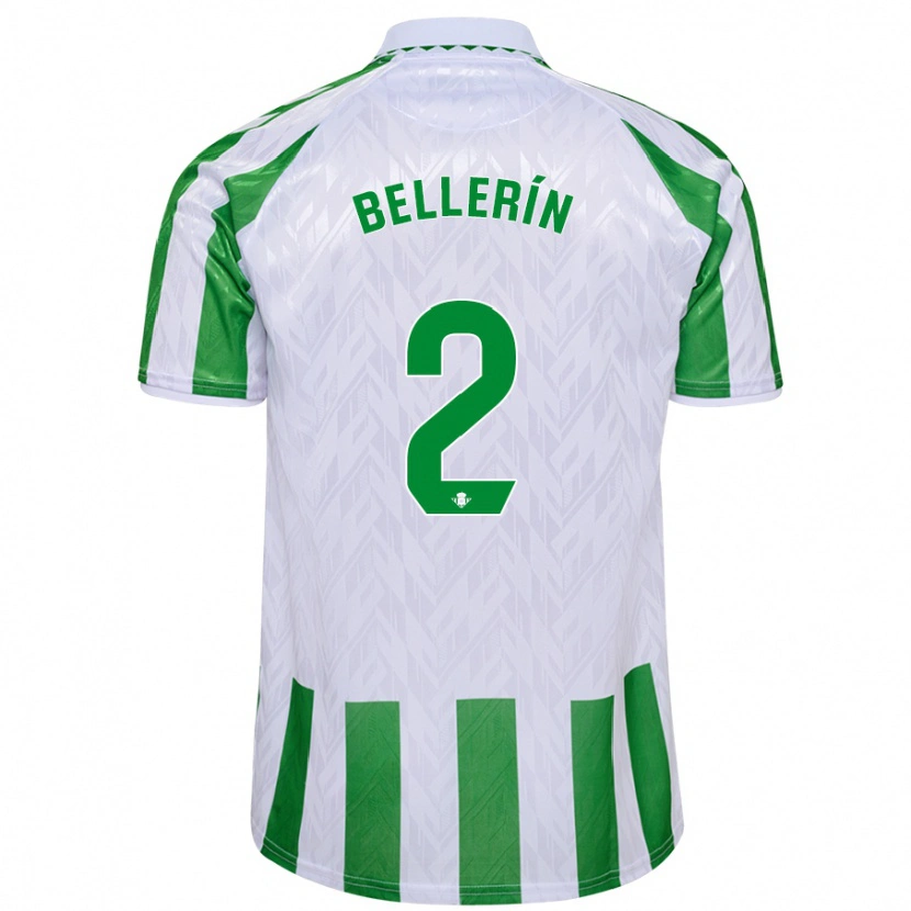 Danxen Dzieci Héctor Bellerín #2 Zielony Białe Paski Domowa Koszulka 2024/25 Koszulki Klubowe