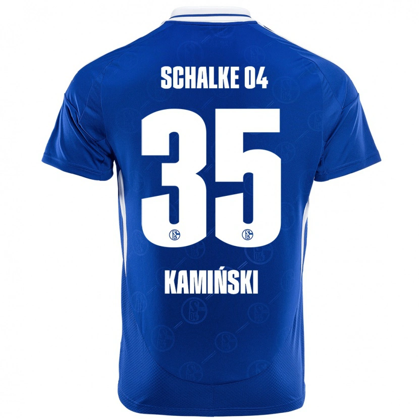 Danxen Dzieci Marcin Kaminski #35 Królewski Niebieski Domowa Koszulka 2024/25 Koszulki Klubowe