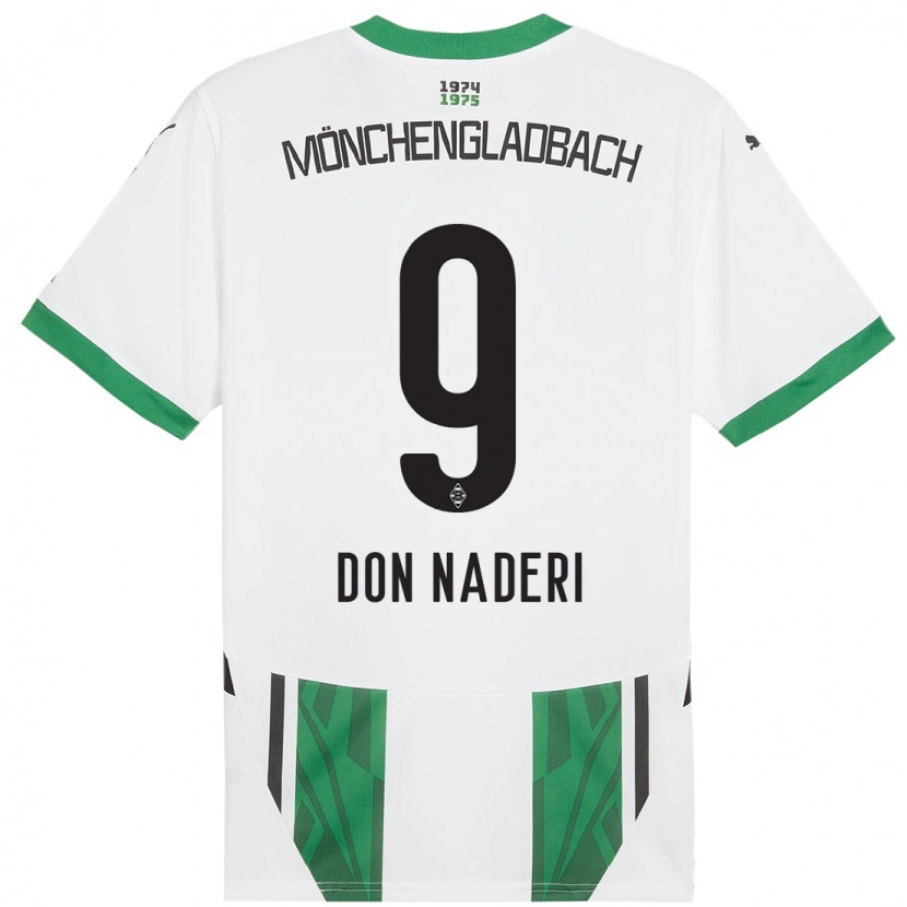 Danxen Dzieci Ryan Naderi #9 Biały Zielony Domowa Koszulka 2024/25 Koszulki Klubowe