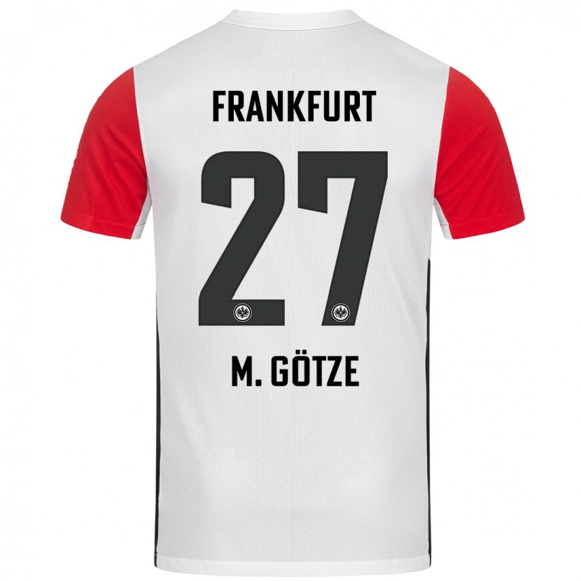 Danxen Dzieci Mario Götze #27 Biały Czerwony Domowa Koszulka 2024/25 Koszulki Klubowe