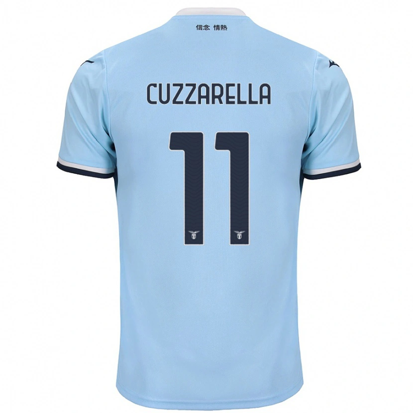 Danxen Dzieci Cristian Cuzzarella #11 Niebieski Domowa Koszulka 2024/25 Koszulki Klubowe