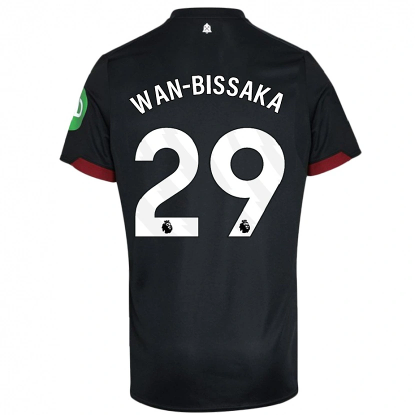 Danxen Dzieci Aaron Wan-Bissaka #29 Czarny Biały Wyjazdowa Koszulka 2024/25 Koszulki Klubowe