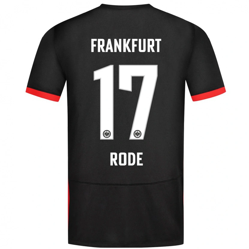 Danxen Dzieci Sebastian Rode #17 Czarny Wyjazdowa Koszulka 2024/25 Koszulki Klubowe