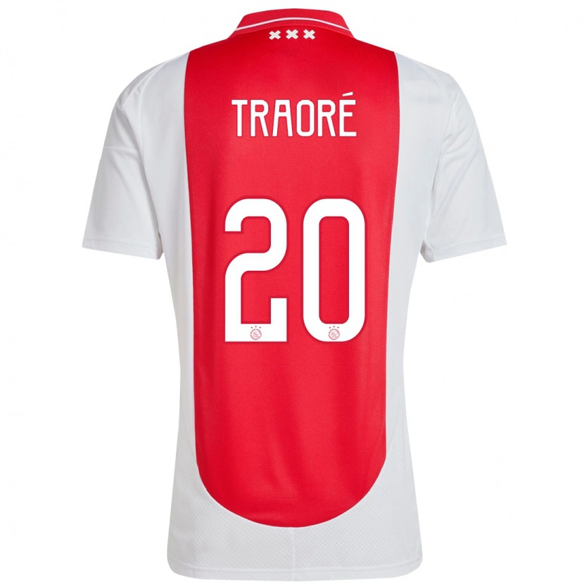 Danxen Męski Bertrand Traoré #20 Czerwony Biały Domowa Koszulka 2024/25 Koszulki Klubowe