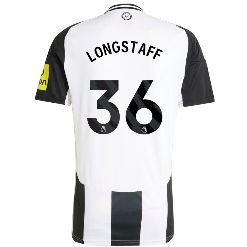 Danxen Męski Sean Longstaff #36 Biały Czarny Domowa Koszulka 2024/25 Koszulki Klubowe