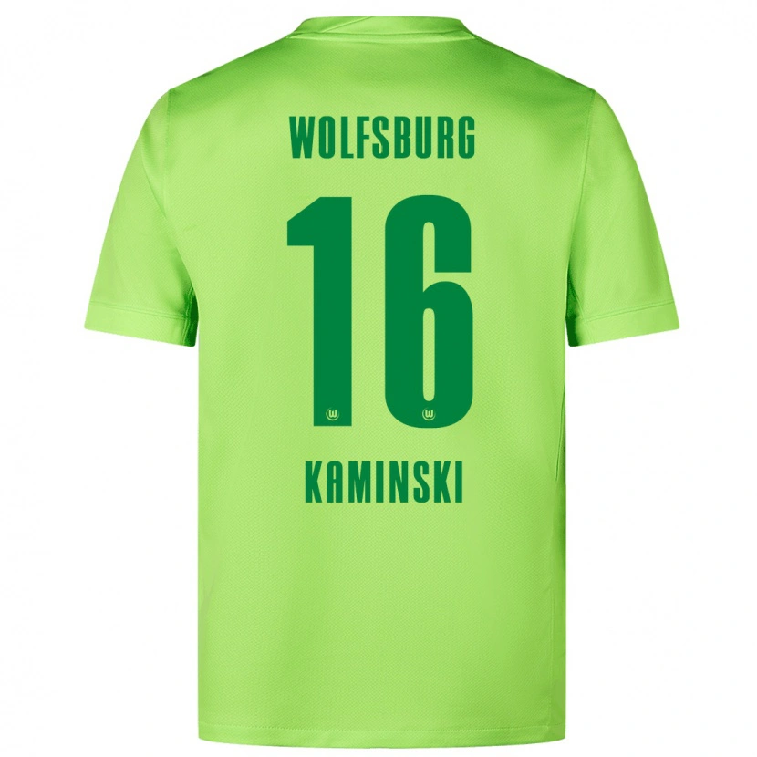 Danxen Męski Jakub Kaminski #16 Fluorescencyjny Zielony Domowa Koszulka 2024/25 Koszulki Klubowe