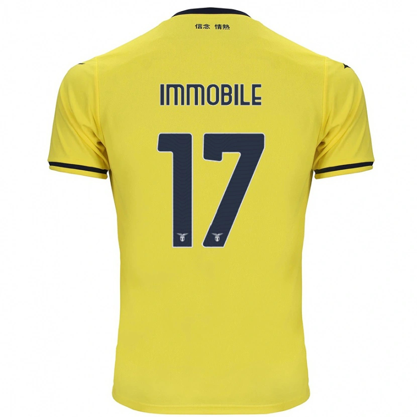 Danxen Męski Ciro Immobile #17 Żółty Wyjazdowa Koszulka 2024/25 Koszulki Klubowe