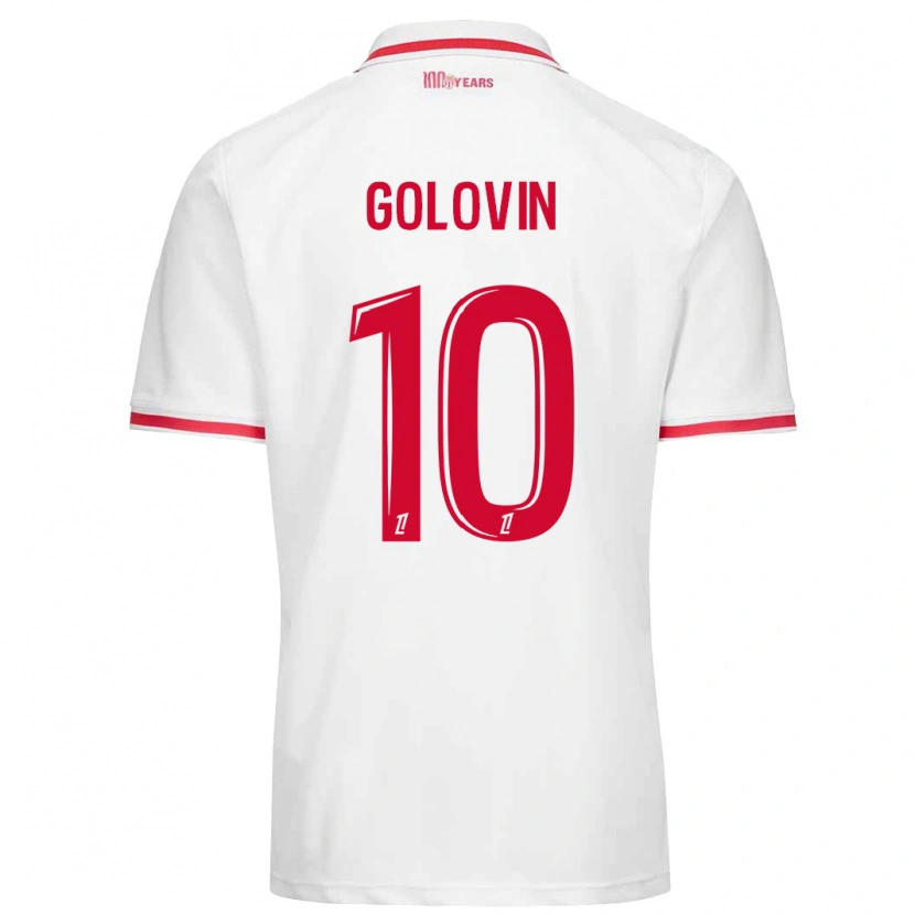 Danxen Dzieci Aleksandr Golovin #10 Biały Czerwony Domowa Koszulka 2024/25 Koszulki Klubowe