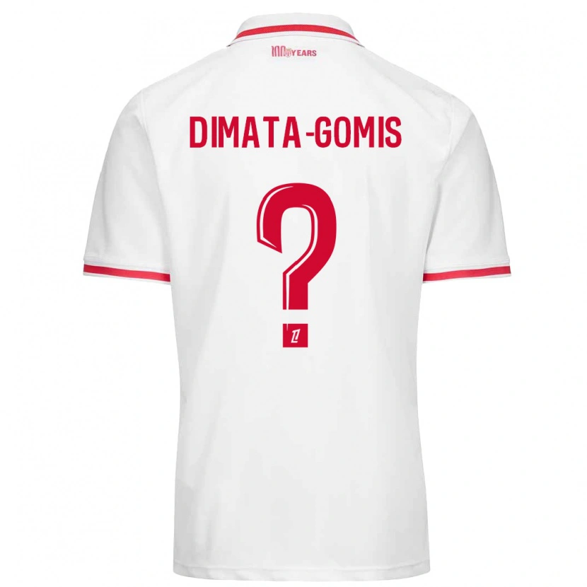 Danxen Dzieci Kamron Dimata-Gomis #0 Biały Czerwony Domowa Koszulka 2024/25 Koszulki Klubowe