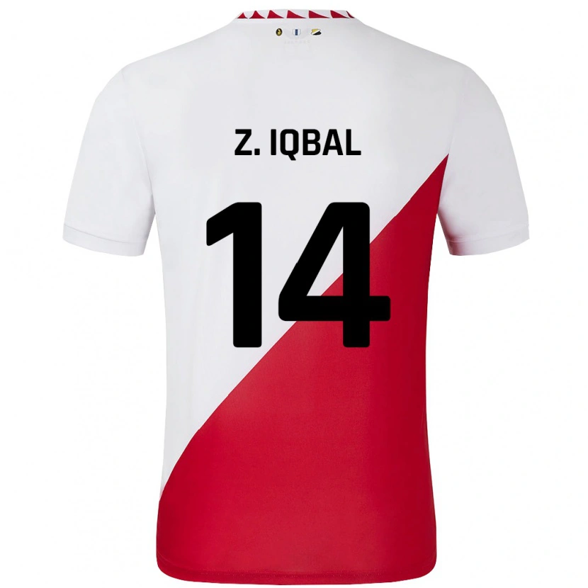 Danxen Dzieci Zidane Iqbal #14 Biało-Czerwony Domowa Koszulka 2024/25 Koszulki Klubowe