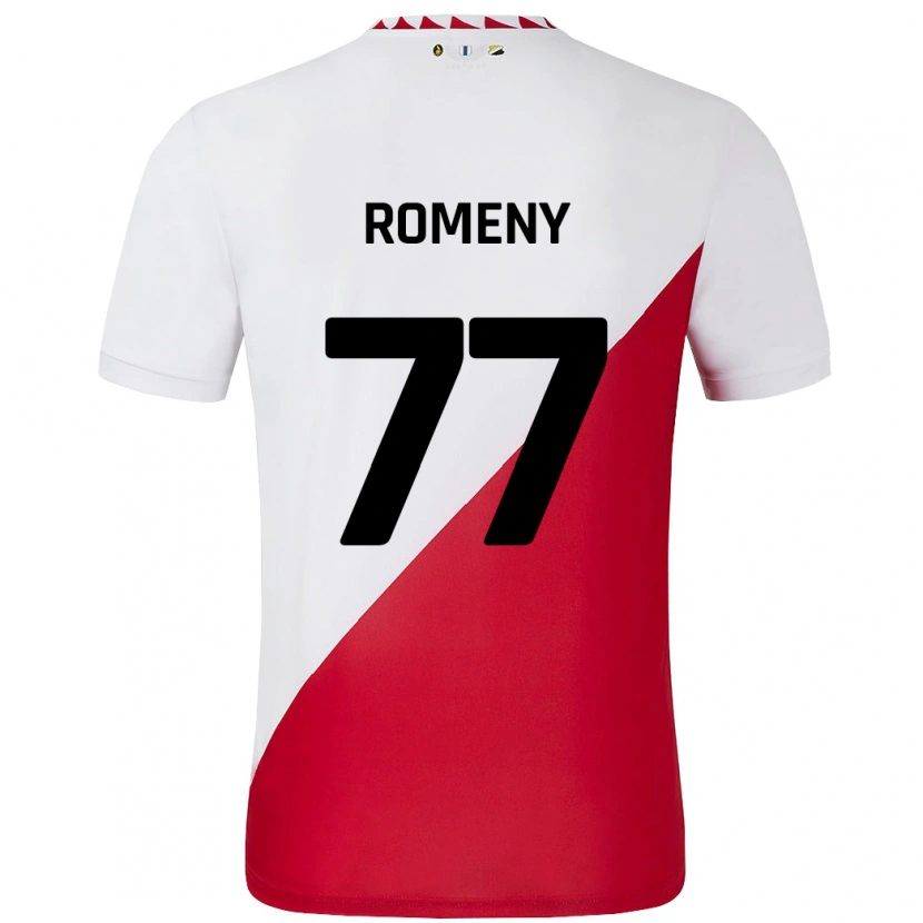 Danxen Dzieci Ole Romeny #77 Biało-Czerwony Domowa Koszulka 2024/25 Koszulki Klubowe