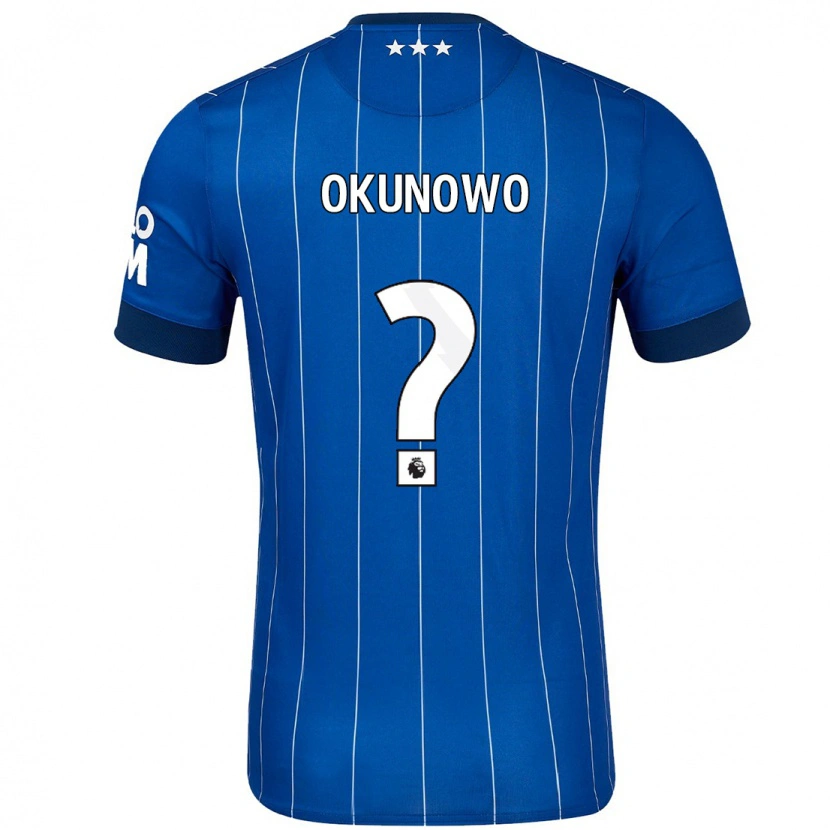 Danxen Dzieci Emmanuel Okunowo #0 Granatowy Niebieski Domowa Koszulka 2024/25 Koszulki Klubowe