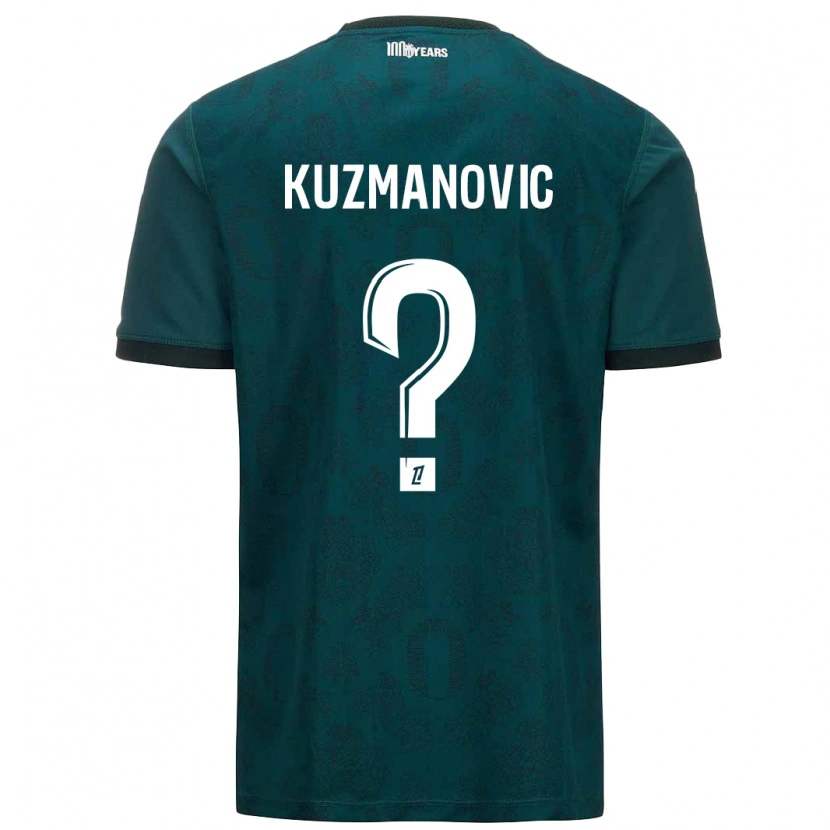 Danxen Dzieci Dejan Kuzmanovic #0 Ciemnozielony Wyjazdowa Koszulka 2024/25 Koszulki Klubowe