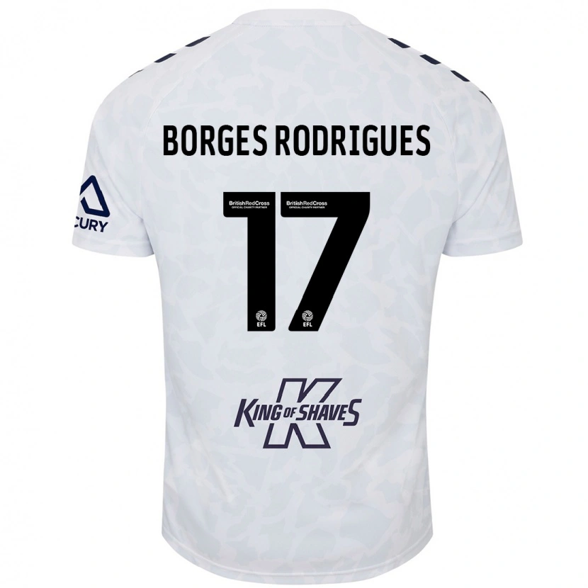 Danxen Dzieci Raphael Borges Rodrigues #17 Biały Wyjazdowa Koszulka 2024/25 Koszulki Klubowe