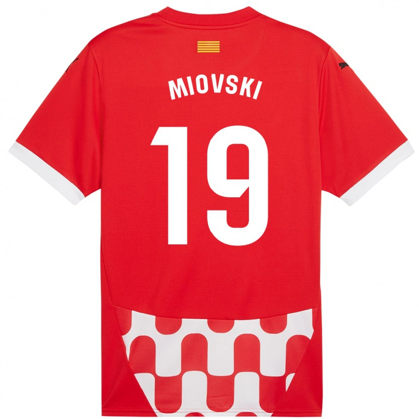 Danxen Męski Bojan Miovski #19 Czerwony Biały Domowa Koszulka 2024/25 Koszulki Klubowe