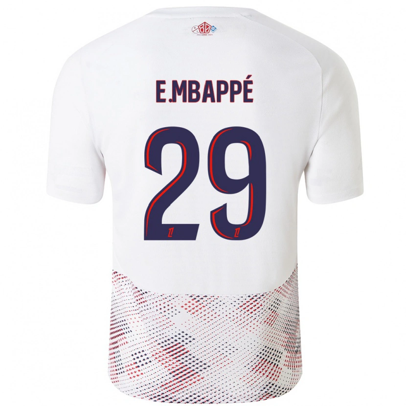 Danxen Męski Ethan Mbappé #29 Biały Królewski Niebieski Wyjazdowa Koszulka 2024/25 Koszulki Klubowe