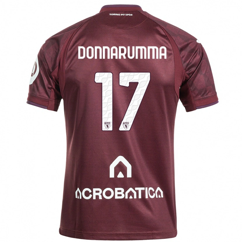 Danxen Kobiety Antonio Donnarumma #17 Bordowy Biały Domowa Koszulka 2024/25 Koszulki Klubowe