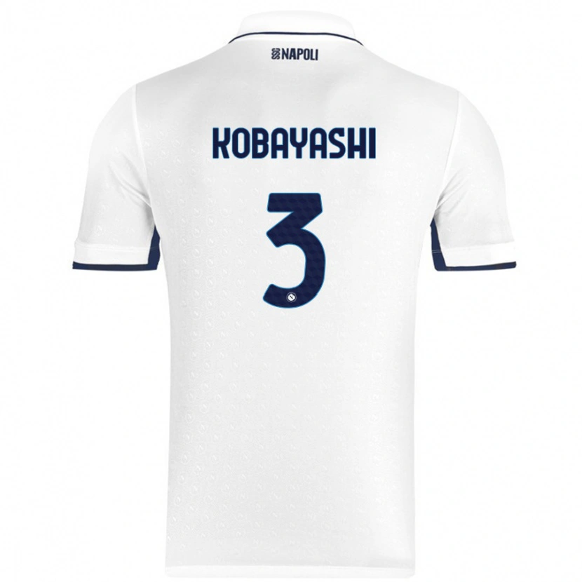 Danxen Kobiety Miharu Kobayashi #3 Biały Królewski Niebieski Wyjazdowa Koszulka 2024/25 Koszulki Klubowe